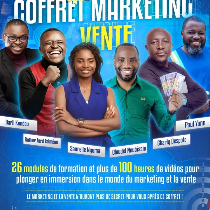 Archive du Coffret Marketing et Vente présentant les intervenants annoncés et d’anciennes caractéristiques commerciales