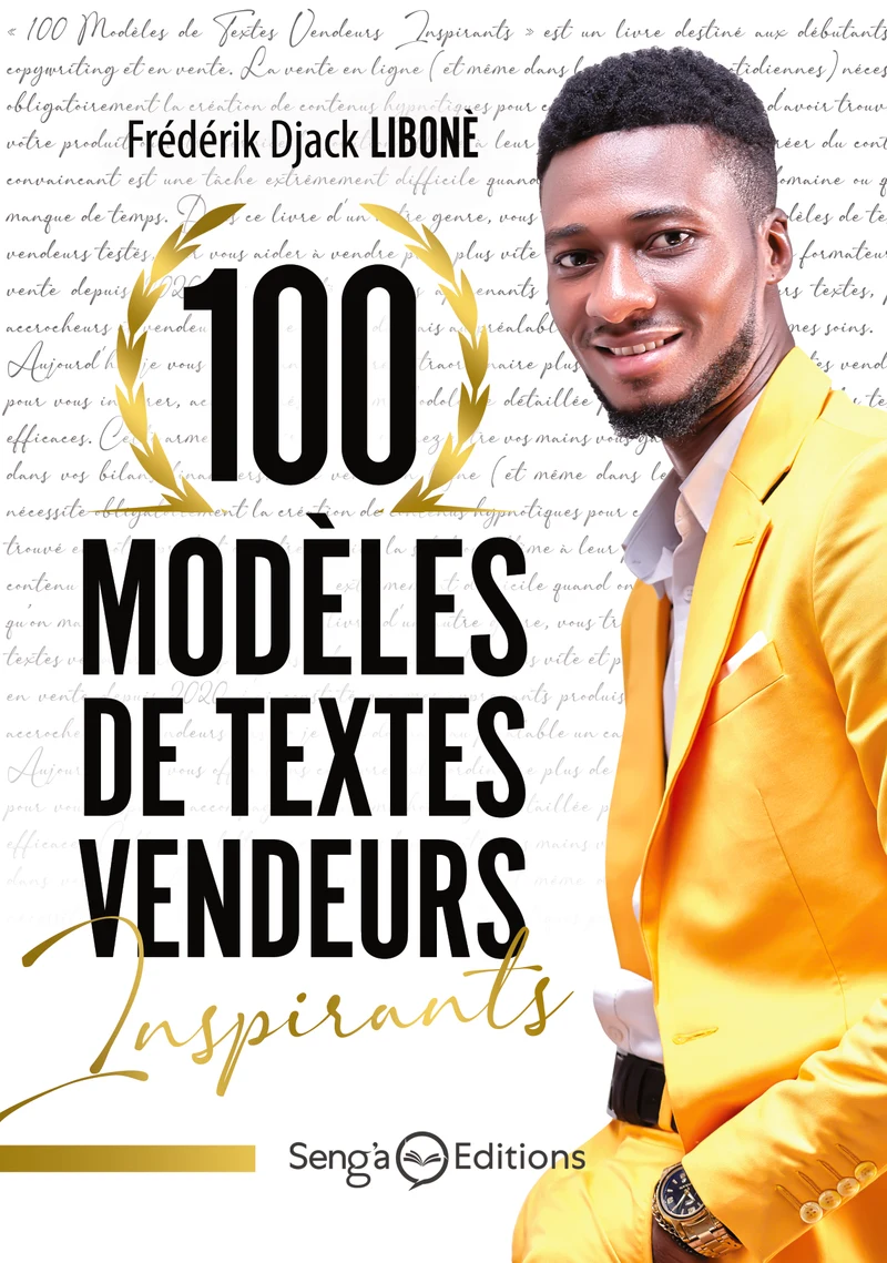 Première de couverture de 100 modèles de textes vendeurs inspirants · Frédérik Djack LIBONÈ